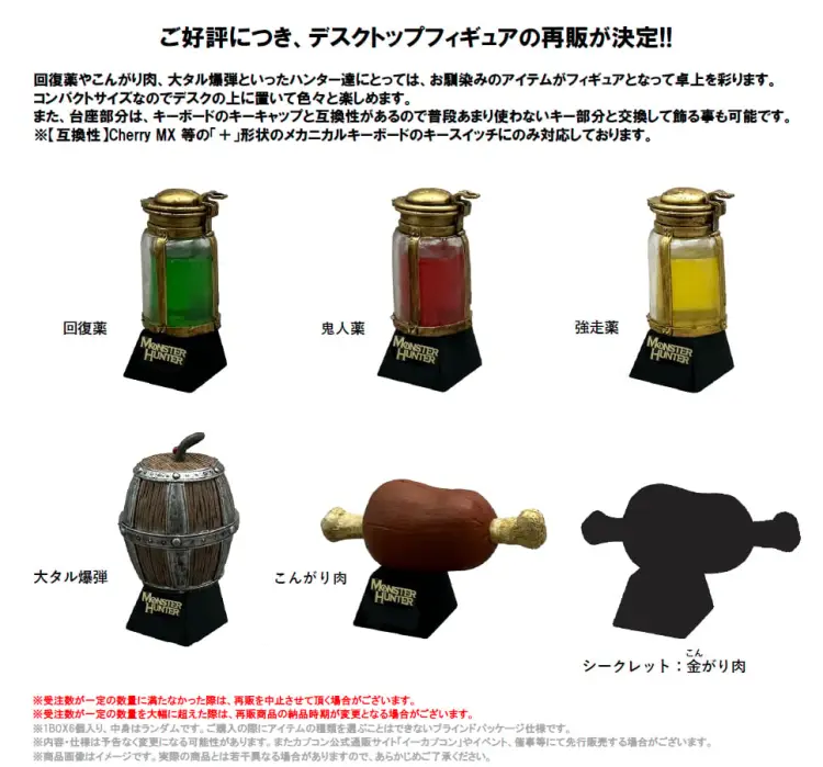 MONSTER HUNTER - Item Mascot - Desktop Figure (6pcs) - 3.5-5cm