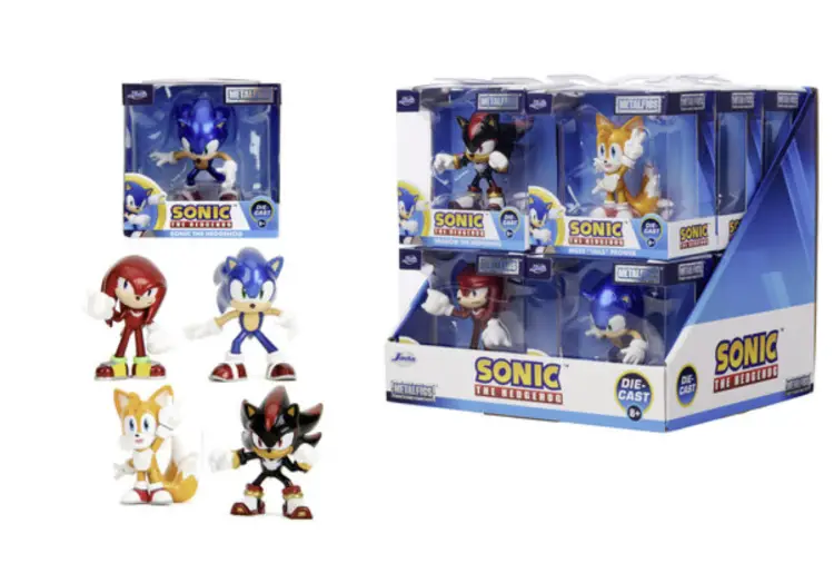 Jada Toys - SONIC - Display of 2,5" Figures - 4 Modèles - 12pc - Wave 1