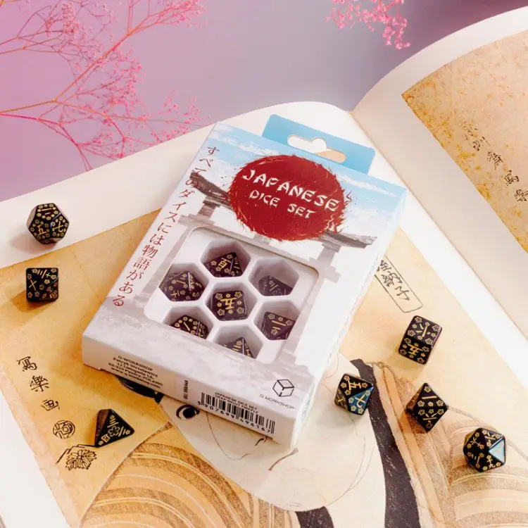 Komplet Kości Q Workshop - Japanese Dice Set Deep Night Firefl