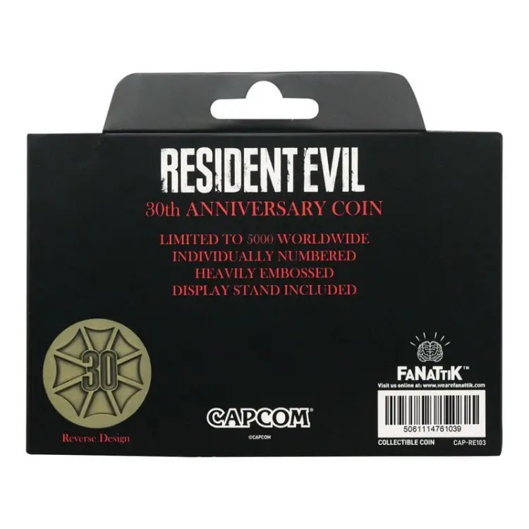 Fanattik - RESIDENT EVIL - 30th Anniversary - Limited Edition Coin -Antique Brass