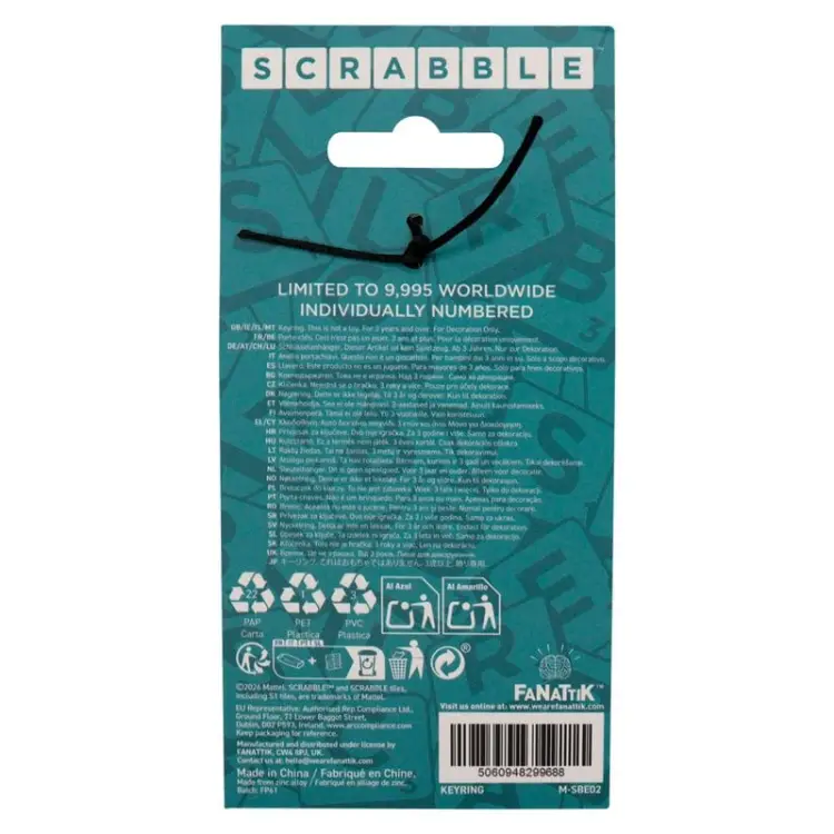 Fanattik - SCRABBLE - Keys - Limited Edition Keyring