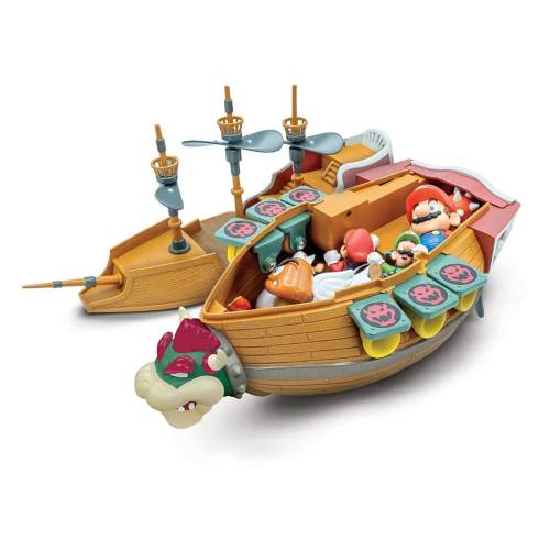 Super Mario, zestaw z figurkami Statek - Nintendo Super Bowser's Airship Deluxe