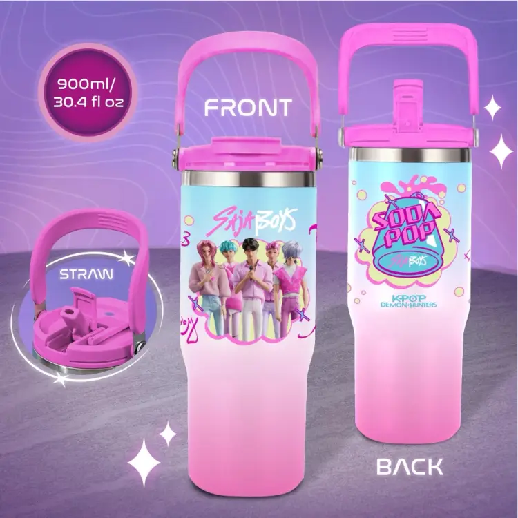 Paladone - K-POP DEMON HUNTERS - Saja Boys - Isolated Bottle 900ml