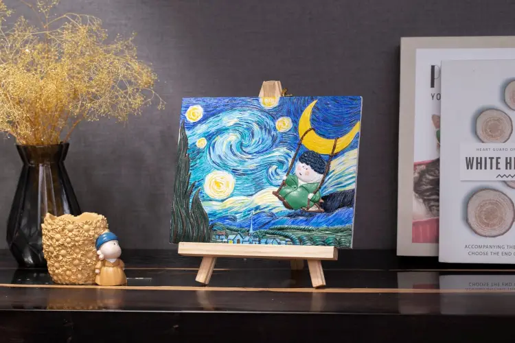 Madness - Resin DIY 3D Painting - Swinging in the starry night - 13.5x10cm