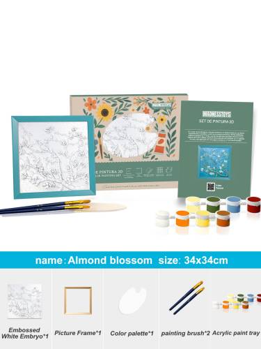 Madness - Resin DIY 3D Painting - Apricot Blossom -  34x34cm