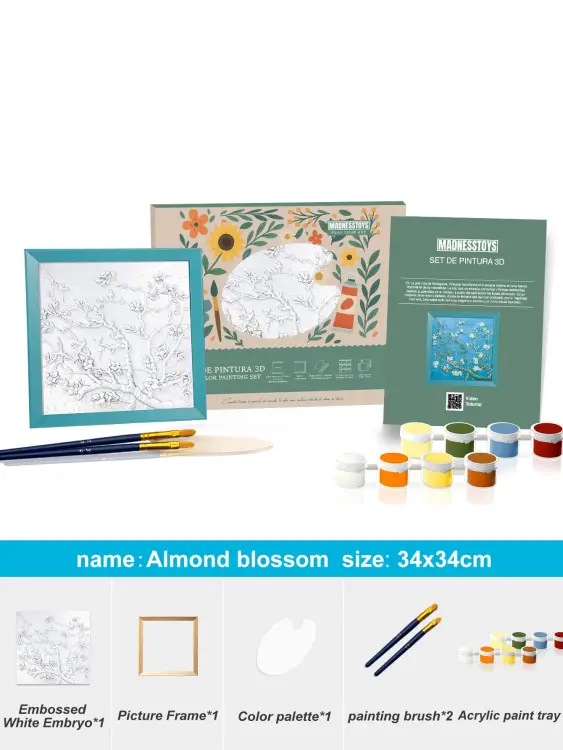 Madness - Resin DIY 3D Painting - Apricot Blossom -  34x34cm