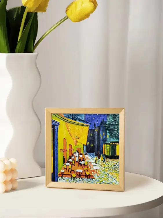 Madness - Resin DIY 3D Painting - Café Terrace at night - 34x34cm