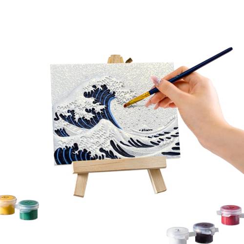 Madness - Resin DIY 3D Painting -Great wave of Kanagawa - 13.5x10cm