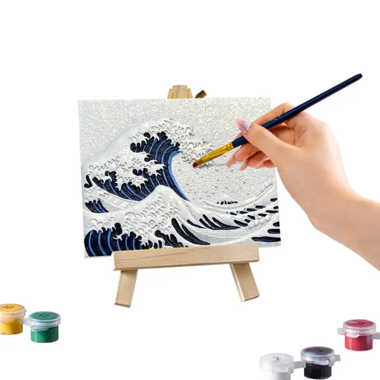 Madness - Resin DIY 3D Painting -Great wave of Kanagawa - 13.5x10cm