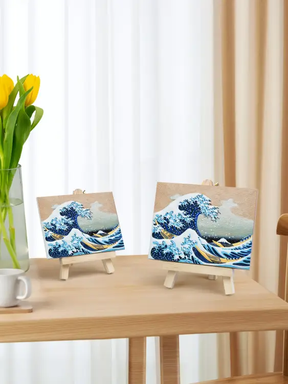 Madness - Resin DIY 3D Painting -Great wave of Kanagawa - 13.5x10cm