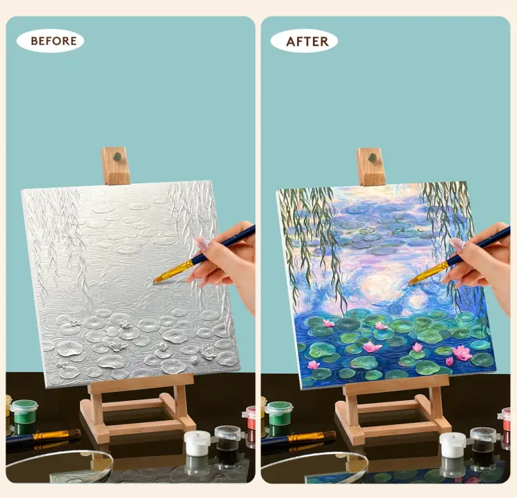 Madness - Resin DIY 3D Painting - Water Lilies - 34x34cm