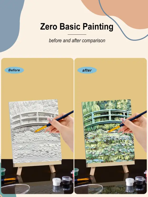 Madness - Resin DIY 3D Painting -Water Lily Pond -  13.5x10cm