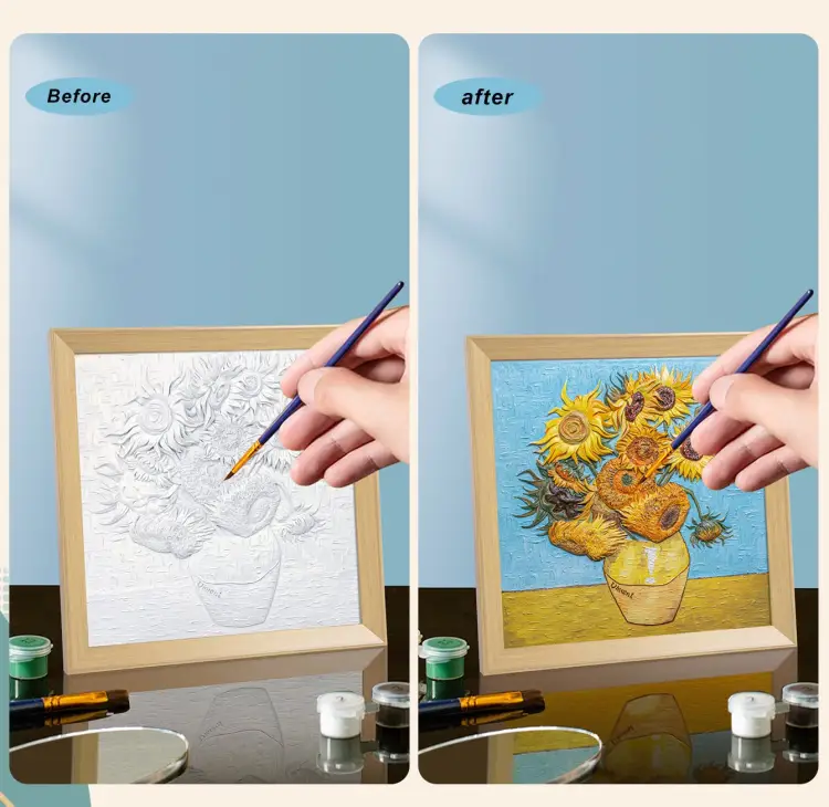 Madness - Resin DIY 3D Painting - Sunflower -  34x34cm