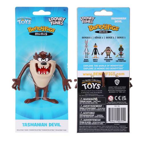 Noble Collection - LOONEY TUNES - Taz - Mini Bendyfigs Figure 9cm