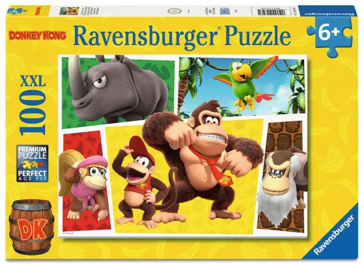 Ravensburger - DONKEY KONG - The monkeys are on the loose! - Puzzle 100P XXL
