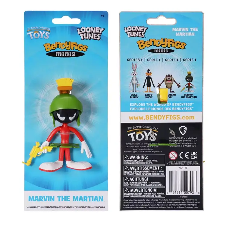 Noble Collection - LOONEY TUNES - Marvin - Mini Bendyfigs Figure 9cm