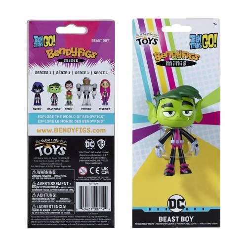 Noble Collection - TEEN TITANS GO - Beast Boy - Mini Bendyfigs Figure 9cm