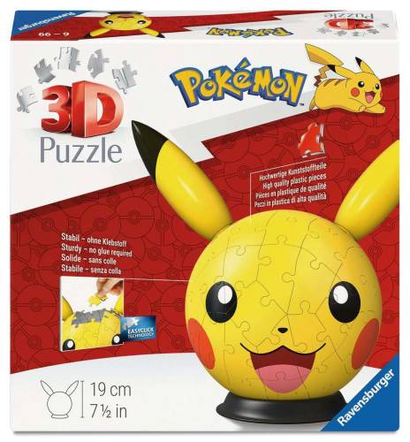 Ravensburger - POKEMON - Puzzle 3D 72p - Pikachu