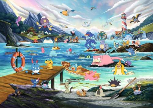 Ravensburger - POKEMON - Vaporeon & Temperate Marine - Puzzle 1000P