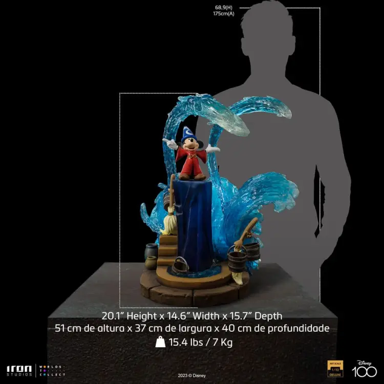 Iron Studios - DISNEY - Mickey Fantasia Deluxe - Statue Art Scale Deluxe 1/10 51cm