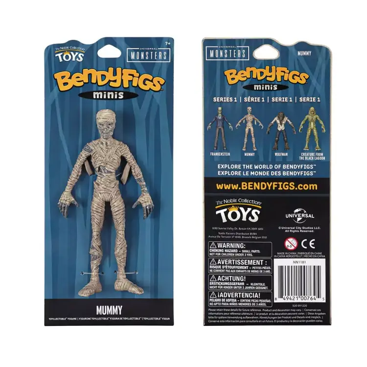 Noble Collection - MONSTERS - Mummy - Mini Bendyfigs Figure 13cm