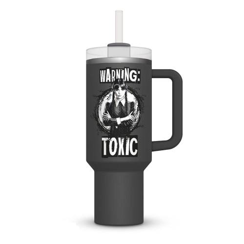 Metalowy Kubek ze słomką podróżny Wednesday - 1130 ml