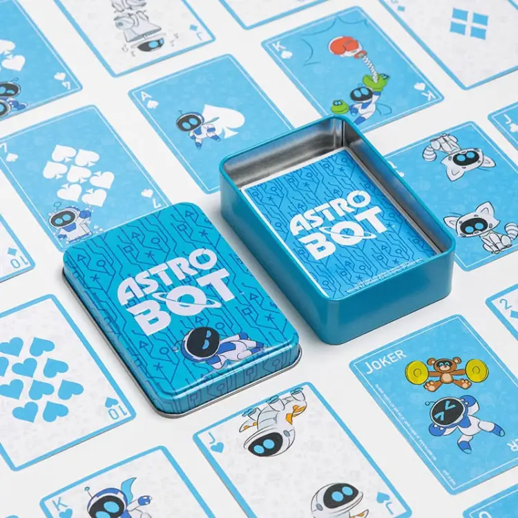 Karty do gry - Astro bot w metalowym pudełku