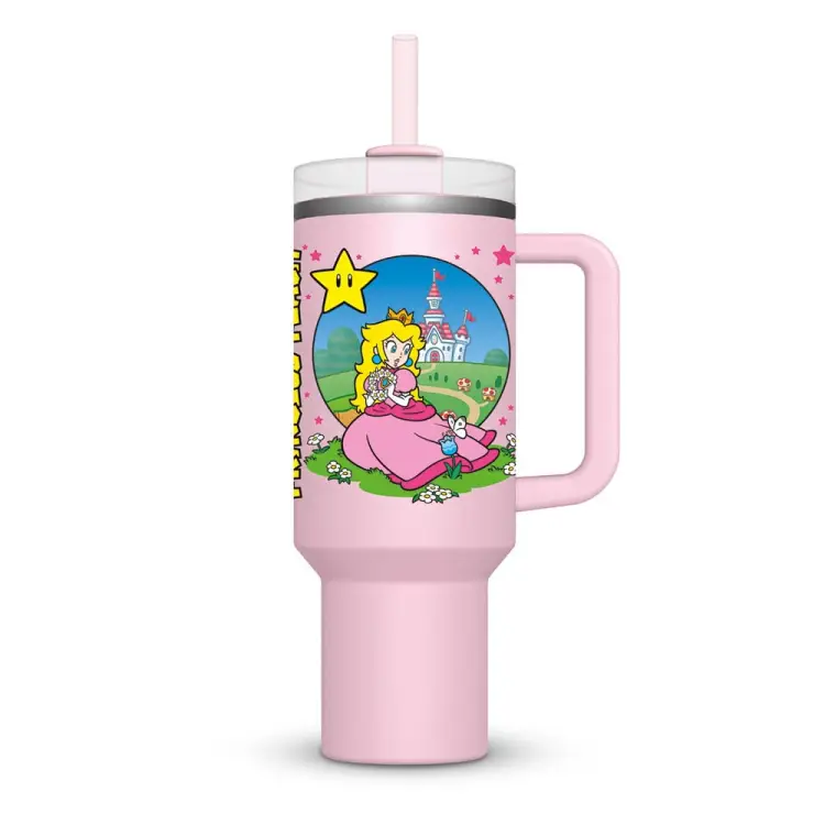 Kubek ze słomką - Super Mario Księżniczka Peach 1130 ml