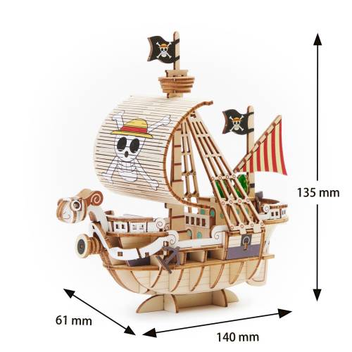 Drewniany Model do składania One Piece: Going Merry - 14x6.1x13.5cm