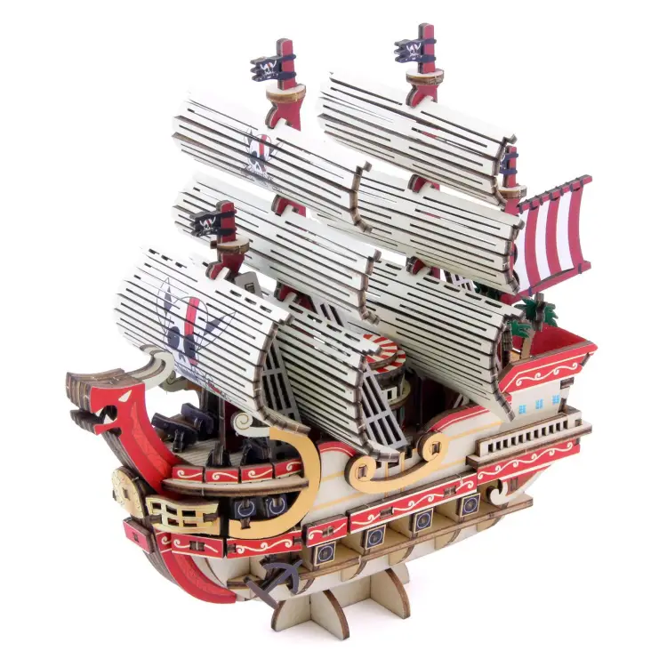 Drewniany Model do składania One Piece: Red Force - 14x7.1x13.7cm
