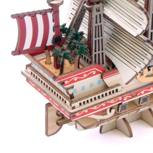 Drewniany Model do składania One Piece: Red Force - 14x7.1x13.7cm