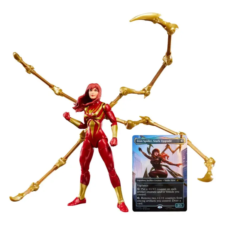 Marvel Legends - MAGIC THE GATHERING Mary Jane Watson (Iron Spider) (plus Exclusive Foil Card) 15 cm