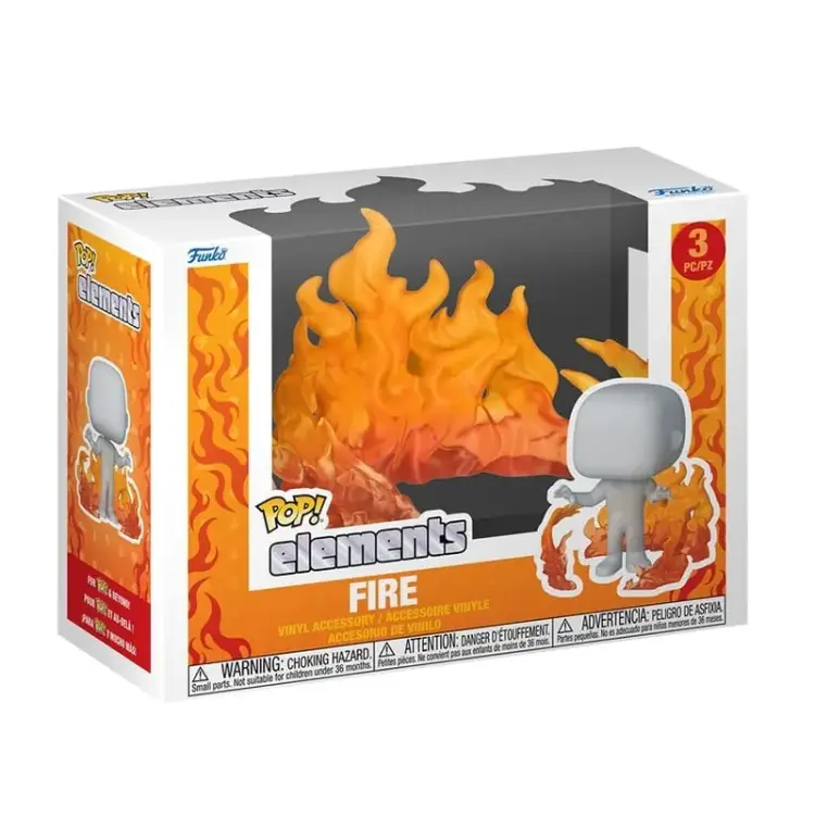 Zestaw POP! Elements – Fire (3-pack). Półprzezroczyste czerwone płomienie do ustawienia wokół Twojej figurki POP! Nadają scenie ognia i dramatyzmu. Idealny dodatek do ekspozycji kolekcji.