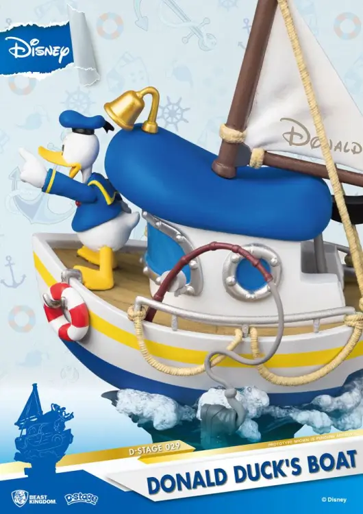 DISNEY - Łódka Kaczora Donalda - Diorama D-Stage 15 cm