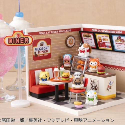 Megahouse - ONE PIECE -Mega Cat Project Nyanpiece Nyan Diner! -Display 3cm (6pcs)
