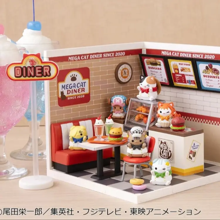 Megahouse - ONE PIECE -Mega Cat Project Nyanpiece Nyan Diner! -Display 3cm (6pcs)