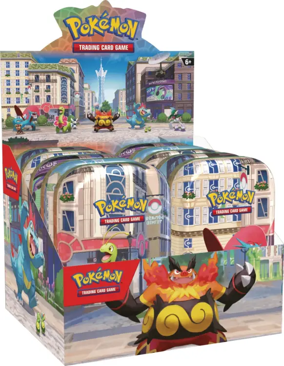 Karty Pokémon TCG: Lumiose City Min Tin Display puszka