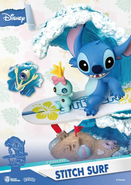 DISNEY - Stitch Surf - Diorama D-Stage Summer Series 15 cm