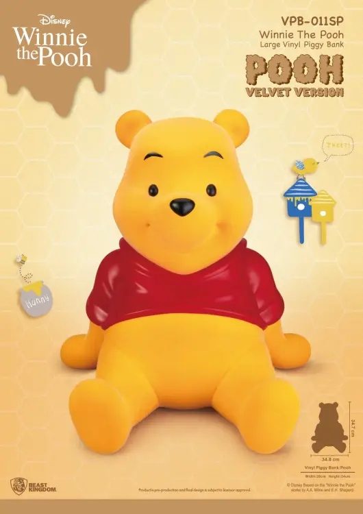 WINNIE THE POOH - Winnie "Velvet Version" - Skarbonka 34cm