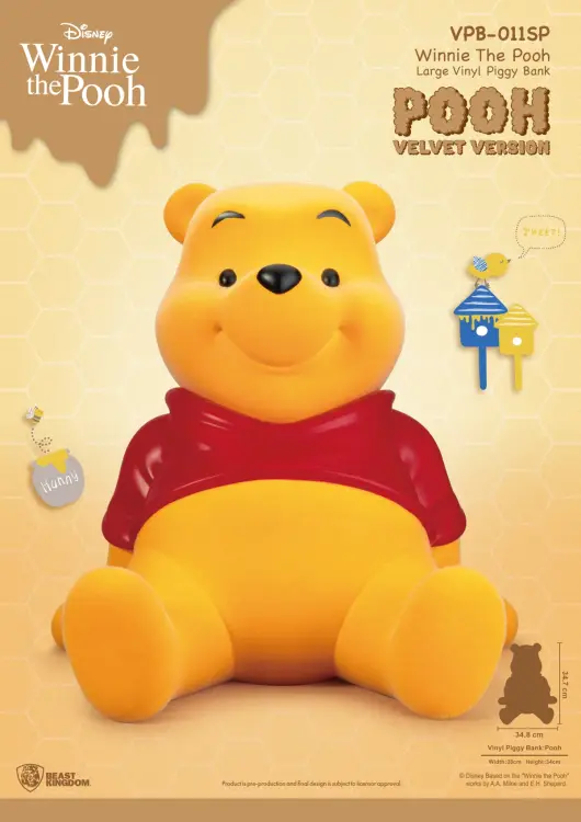 WINNIE THE POOH - Winnie "Velvet Version" - Skarbonka 34cm