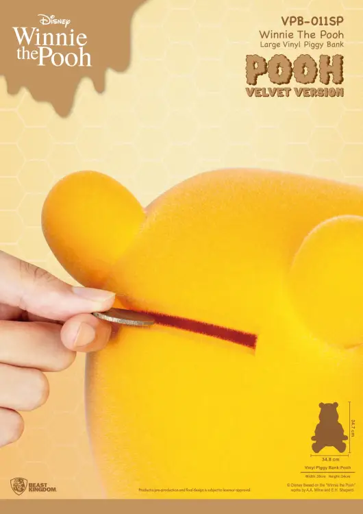 WINNIE THE POOH - Winnie "Velvet Version" - Skarbonka 34cm