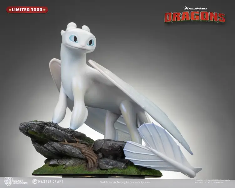 HOW TO TRAIN YOUR DRAGON 3 - Light Fury - Statuetka Master Craft 29 cm