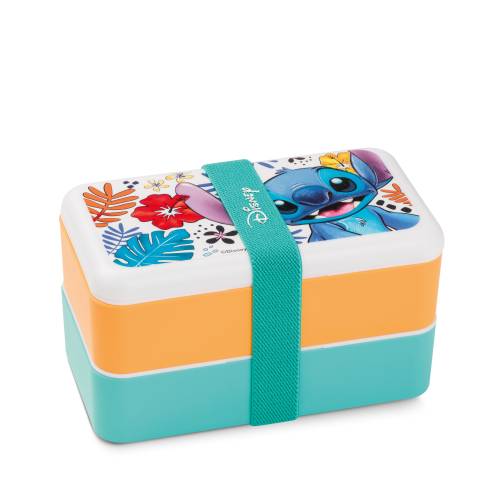STITCH - Zestaw - Butelka + Lunch Box + Woreczek strunowy