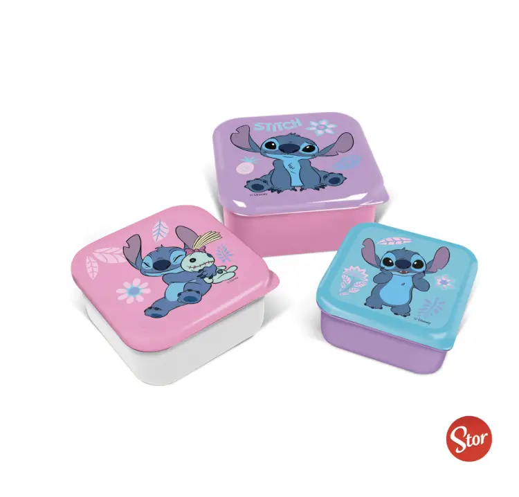 STITCH - Akwarela - Pudełka na przekąski - 3 szt.