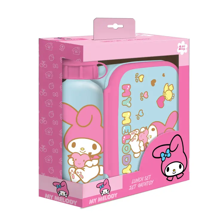 MY MELODY - Zestaw Lunch Box i butelka Allumium 500ml