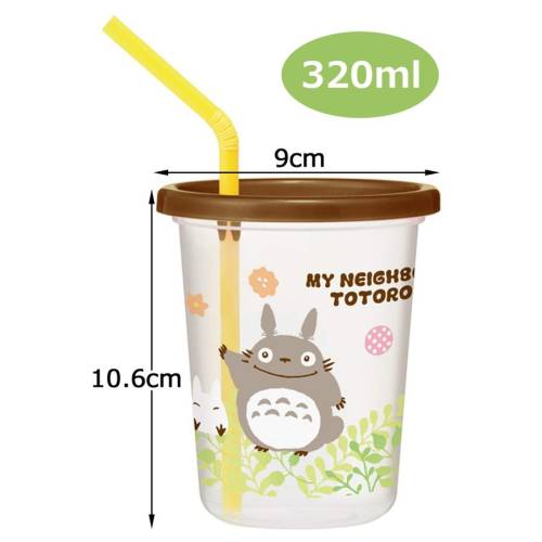 STUDIO GHIBLI - Totoro - Zestaw 3 kubków z pokrywką i słomką 320ml