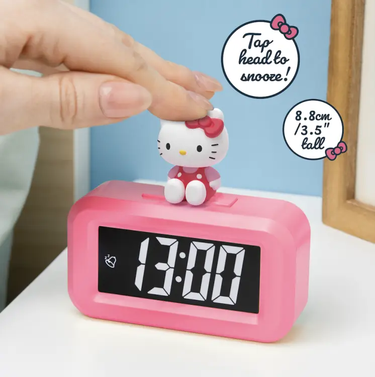 HELLO KITTY - Mini budzik z figurką