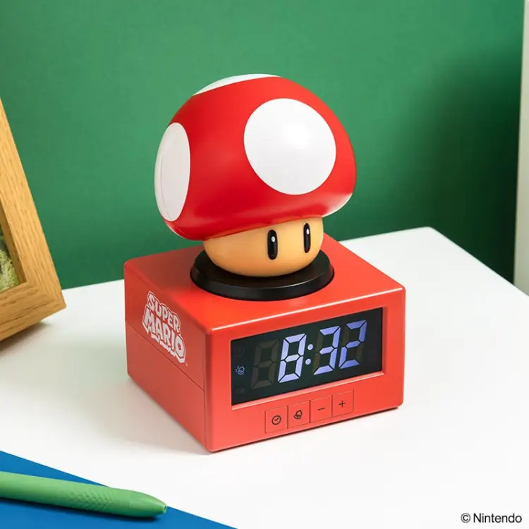 SUPER MARIO - Mushroom - Icon Lamp Budzik 4,7 cala