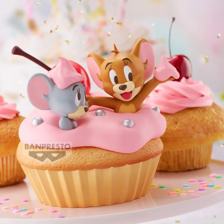 TOM & JERRY - Jerry & Tuffy - Figurka duża z miękkiego winylu 11 cm