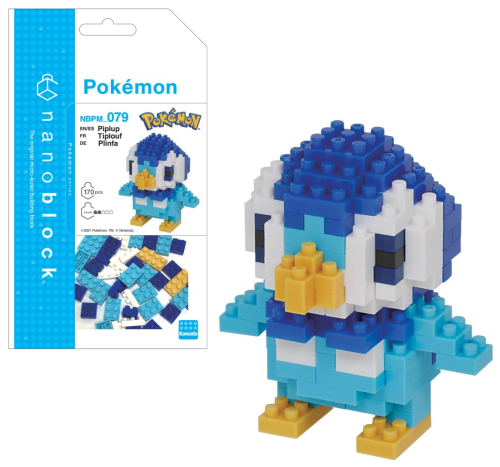 POKEMON - Piplup - Figurka Nanoblock 10 cm